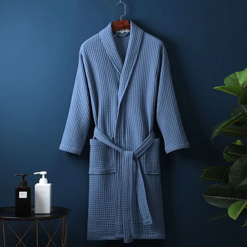 Air-Woven Bathrobe - Lightweight Unisex Waffle Weave Bathrobe