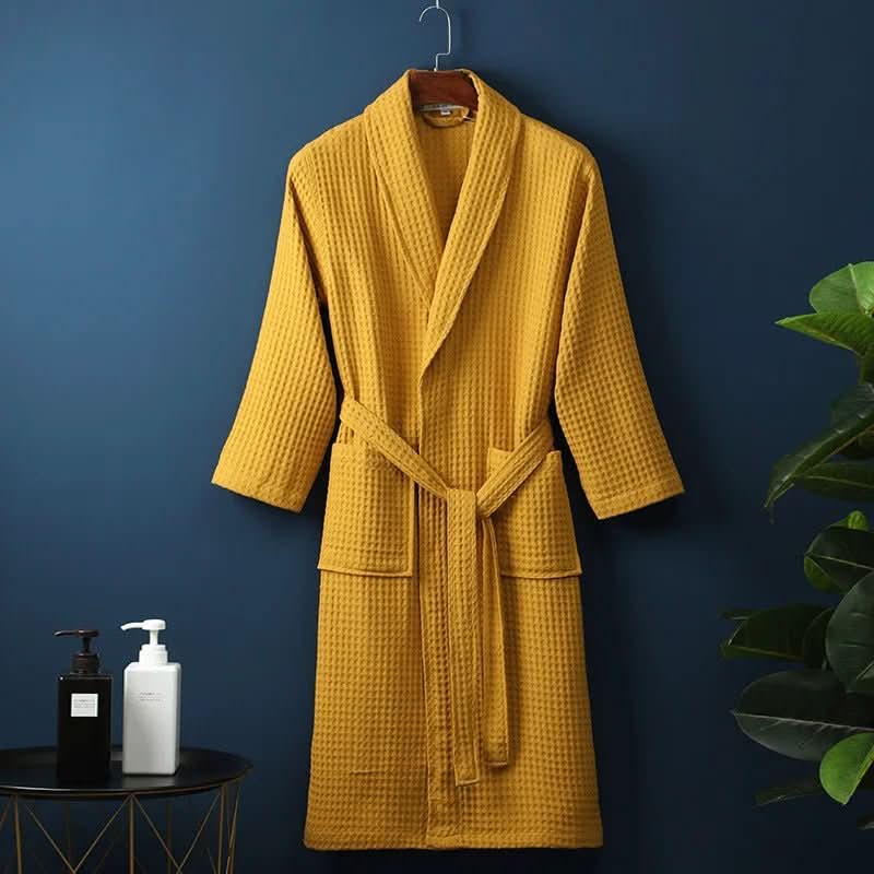 Air-Woven Bathrobe - Lightweight Unisex Waffle Weave Bathrobe