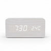 Futura Alarm Clock Wood Look LED With Three Alarms Temperature Display Adjustable Brightness