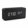 Futura Alarm Clock Wood Look LED With Three Alarms Temperature Display Adjustable Brightness