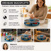 Drehbare Snackplatte mit Fächern – Rotierendes Serviertablett für Snacks & Süßigkeiten
