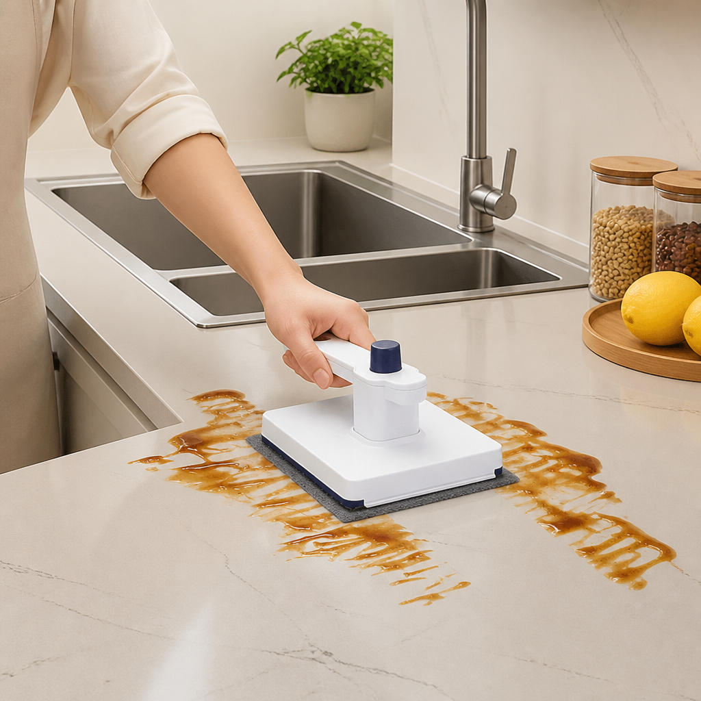 Tragbarer Flachmopp mit Wiederverwendbarem Reinigungstuch für Schnelle Reinigung