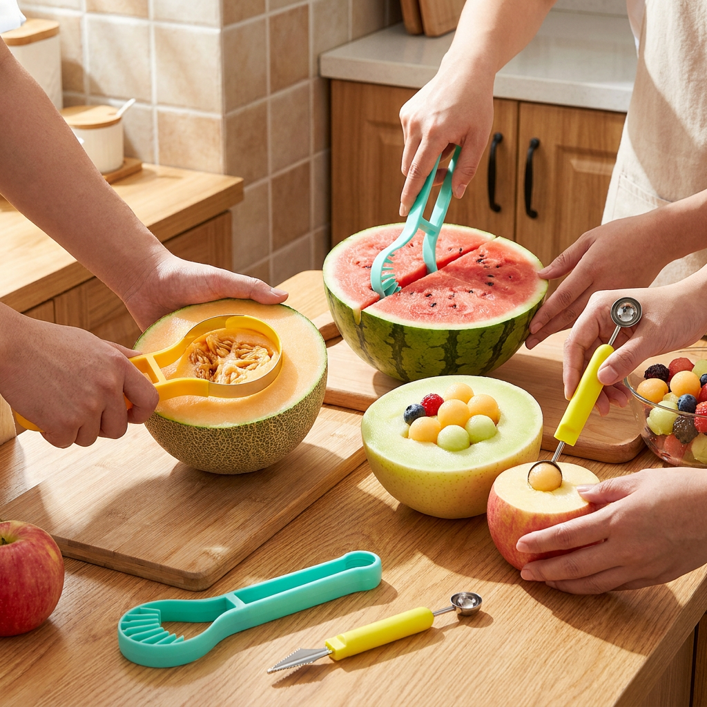3-in-1 Obstschnitz- und Kugelausstecher-Set