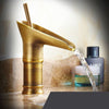 AquaFalls – Antique Brass Waterfall Sink Faucet