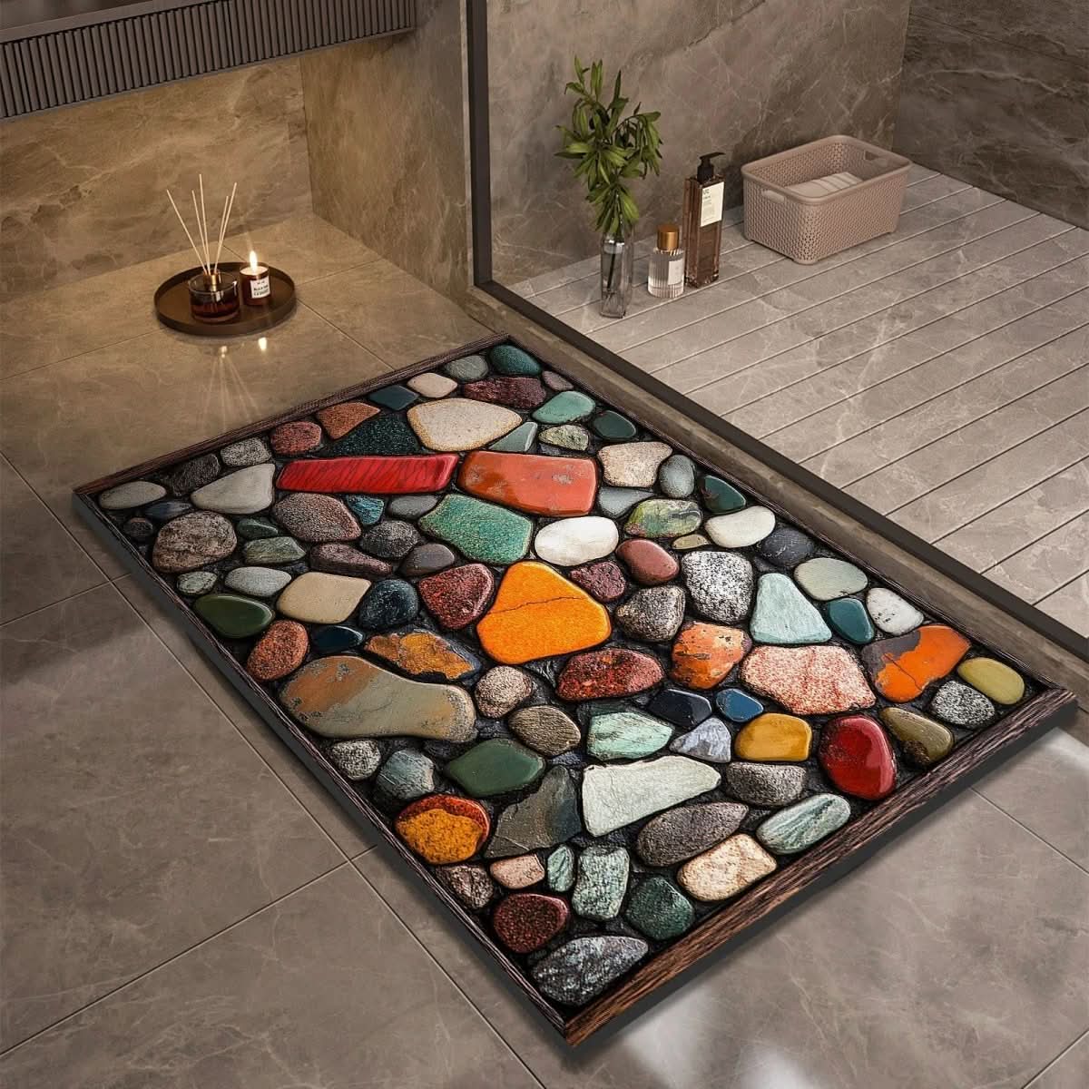StoneDry Bath Mat – Diatomaceous Earth Bath Mat for Safety & Comfort