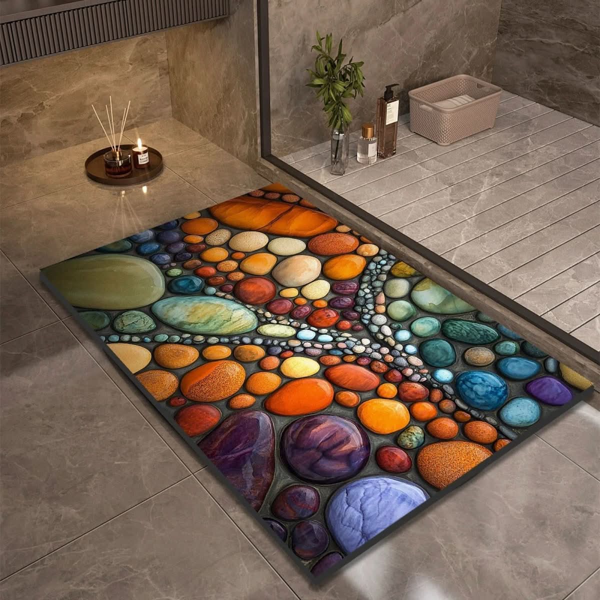 StoneDry Bath Mat – Diatomaceous Earth Bath Mat for Safety & Comfort