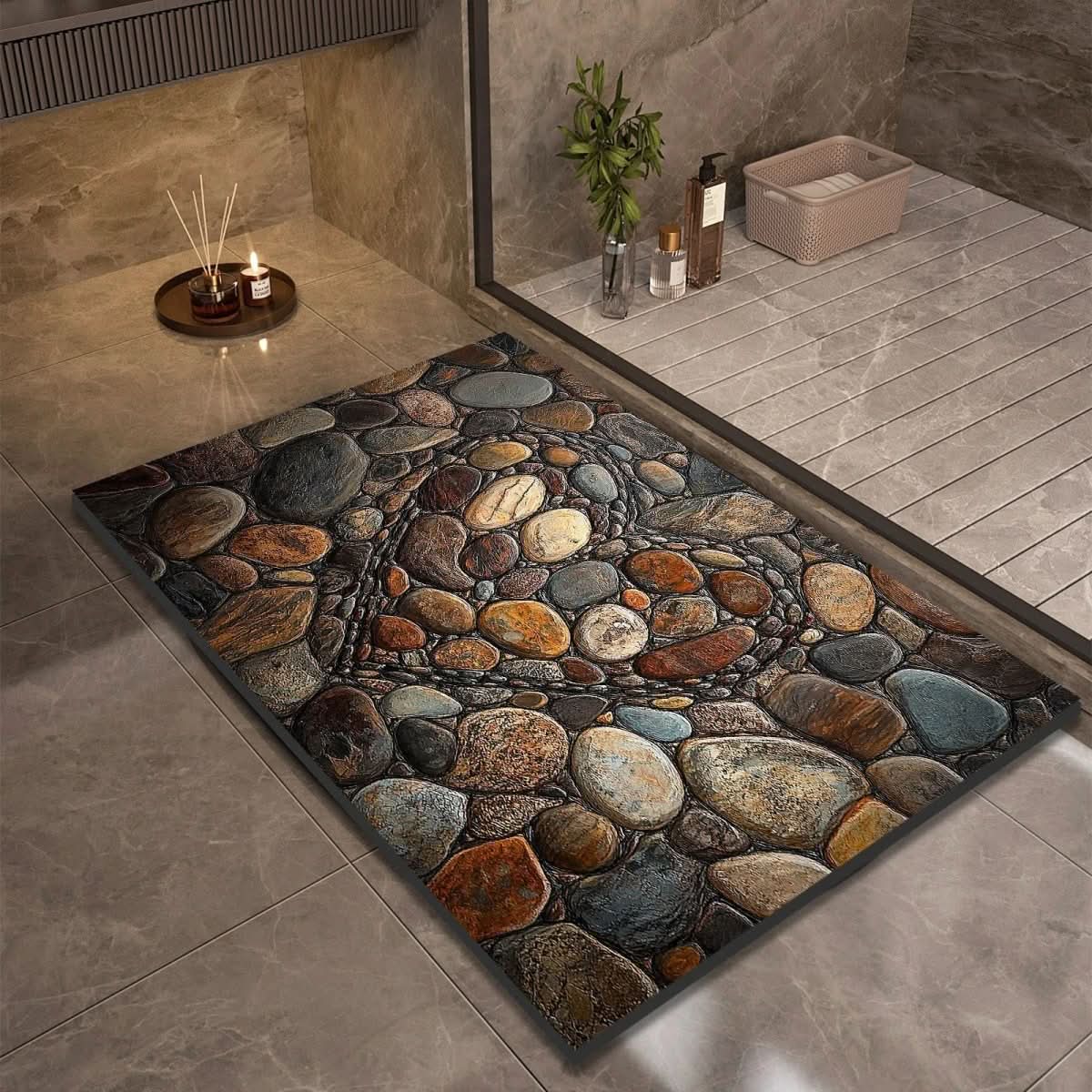 StoneDry Bath Mat – Diatomaceous Earth Bath Mat for Safety & Comfort