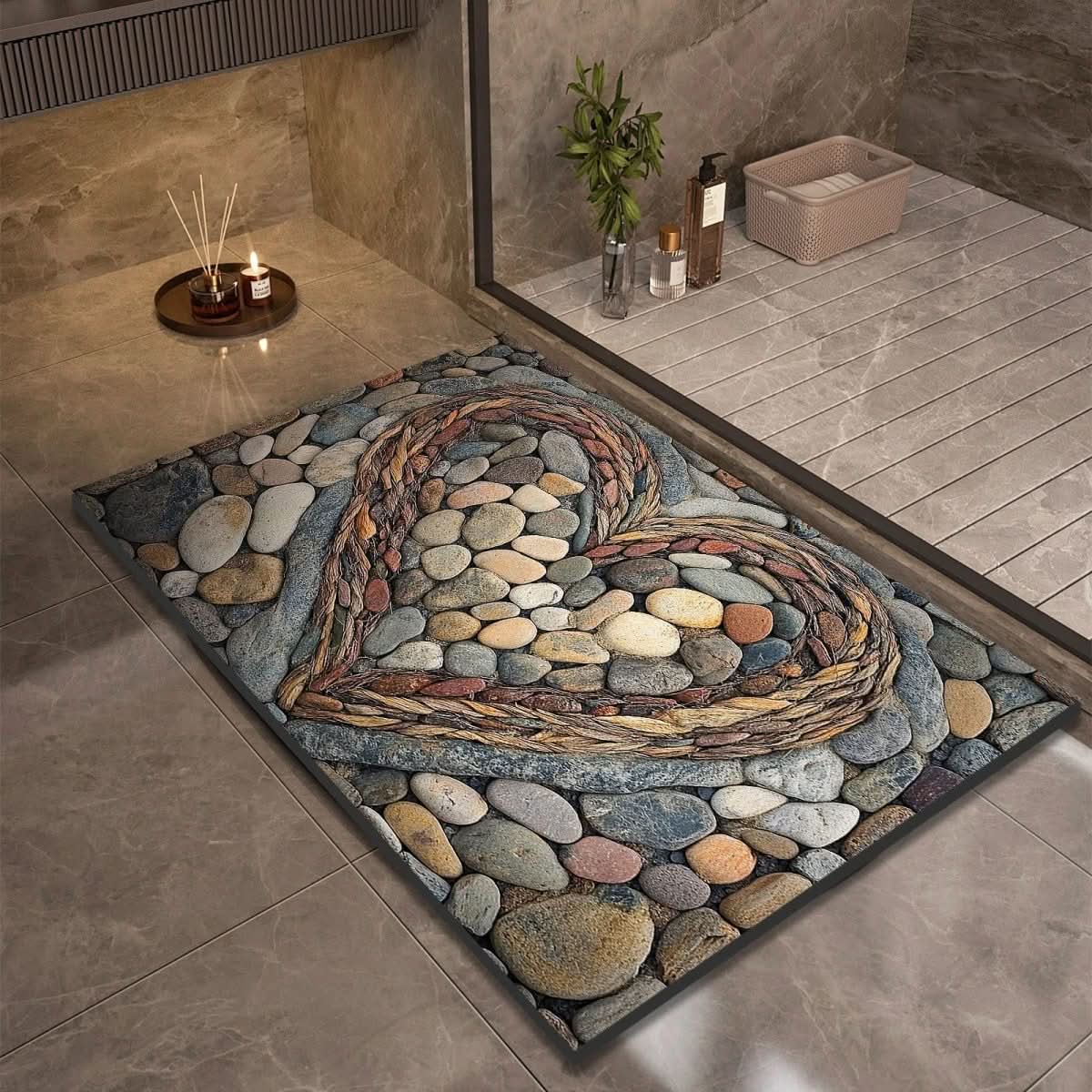 StoneDry Bath Mat – Diatomaceous Earth Bath Mat for Safety & Comfort