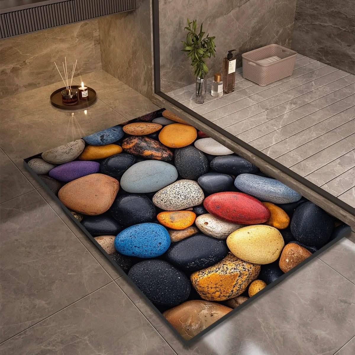 StoneDry Bath Mat – Diatomaceous Earth Bath Mat for Safety & Comfort
