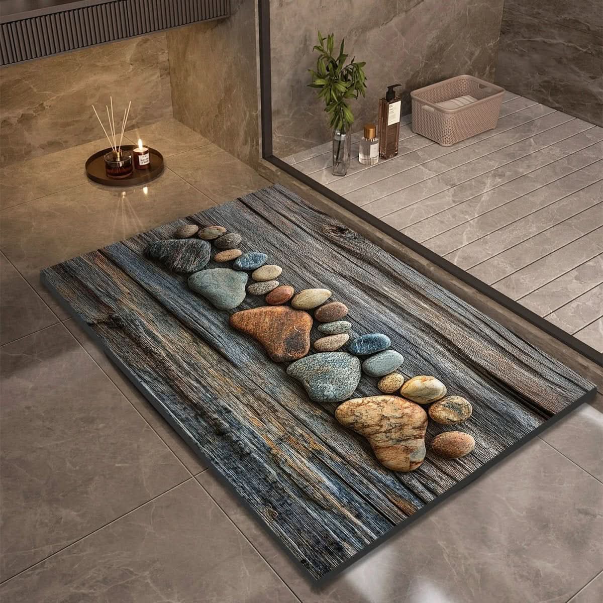 StoneDry Bath Mat – Diatomaceous Earth Bath Mat for Safety & Comfort