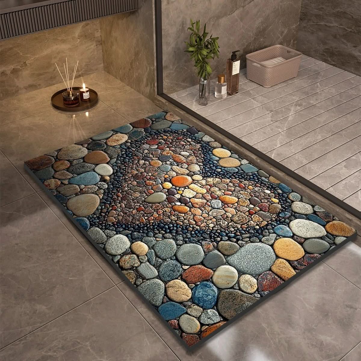 StoneDry Bath Mat – Diatomaceous Earth Bath Mat for Safety & Comfort