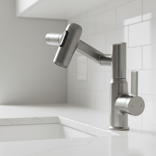 LUSTRAFLOW – 360° Intelligente Armatur mit Leuchtdiode-Temperaturanzeige