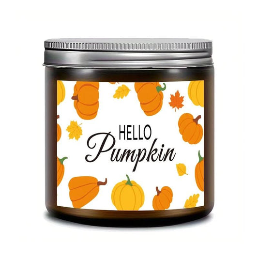 AutumnGlow – Soy Wax Scented Candle with Autumn Design
