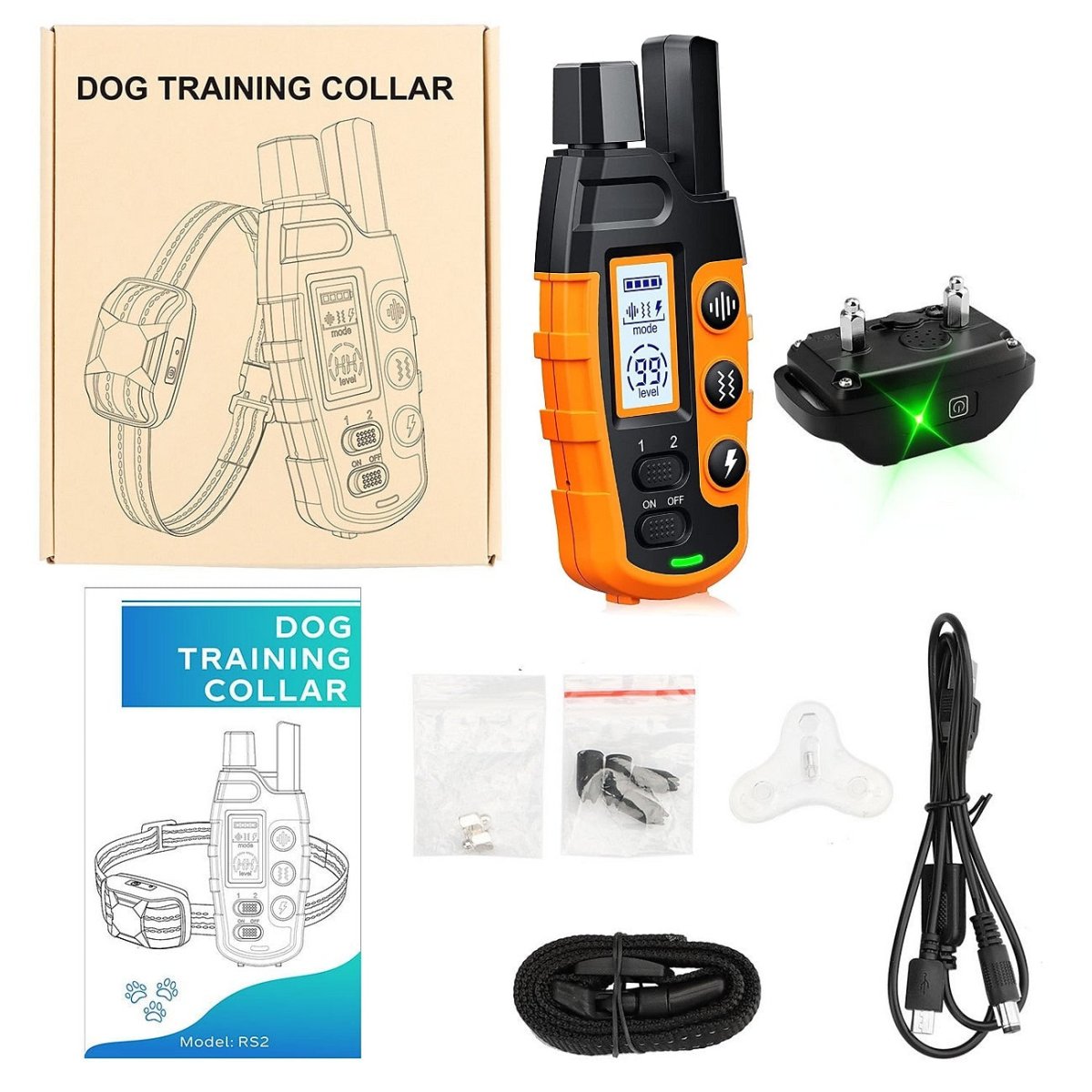 BARKPRO – Langstrecken-Hundetrainingshalsband mit einstellbarer Intensität 7