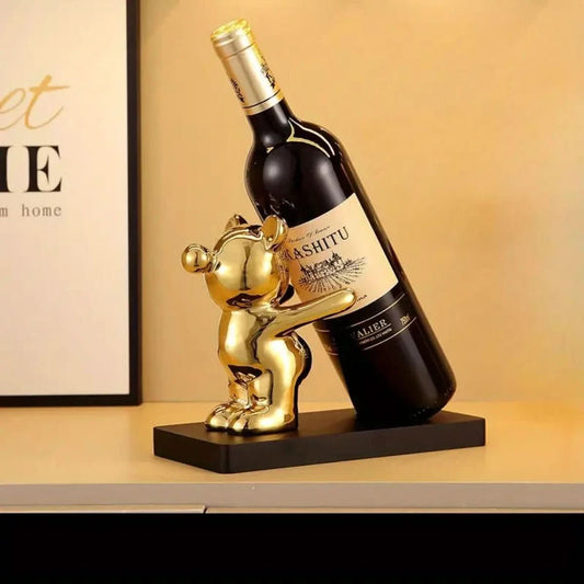 Bärenwein Regal – Dekoratives Keramik-Weinregal im Bärendesign für Stilvolle Flaschenaufbewahrung