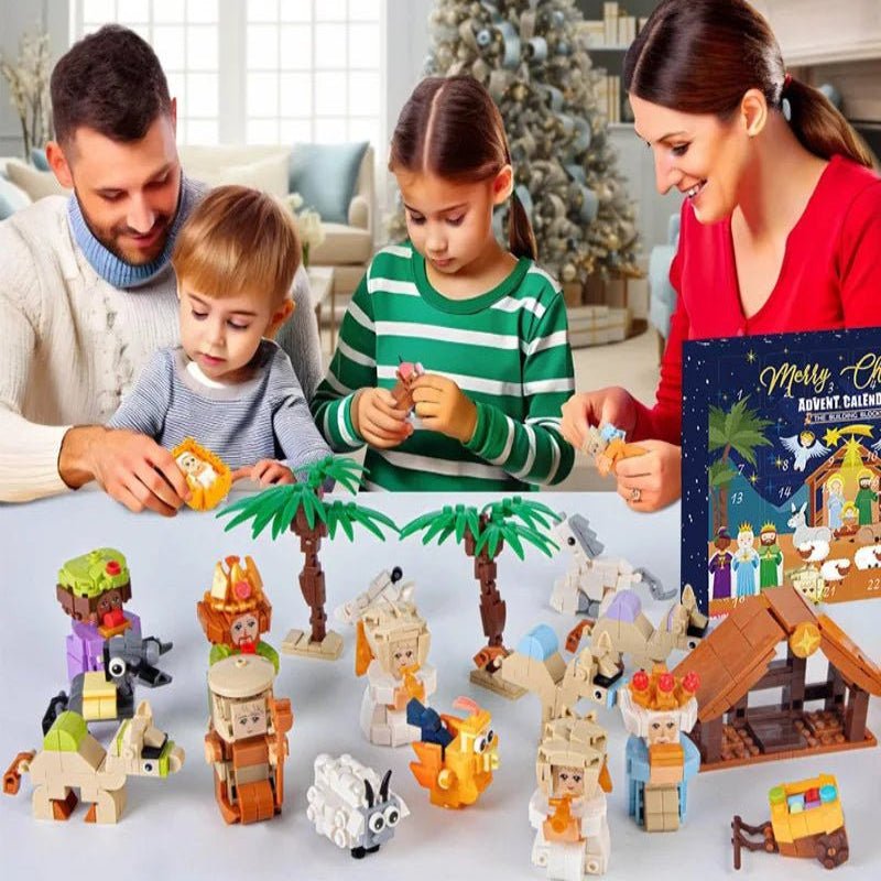 BRICKMAS – Kreativer DIY-Adventskalender mit Krippenmotiv und 24 Bausteinen 4