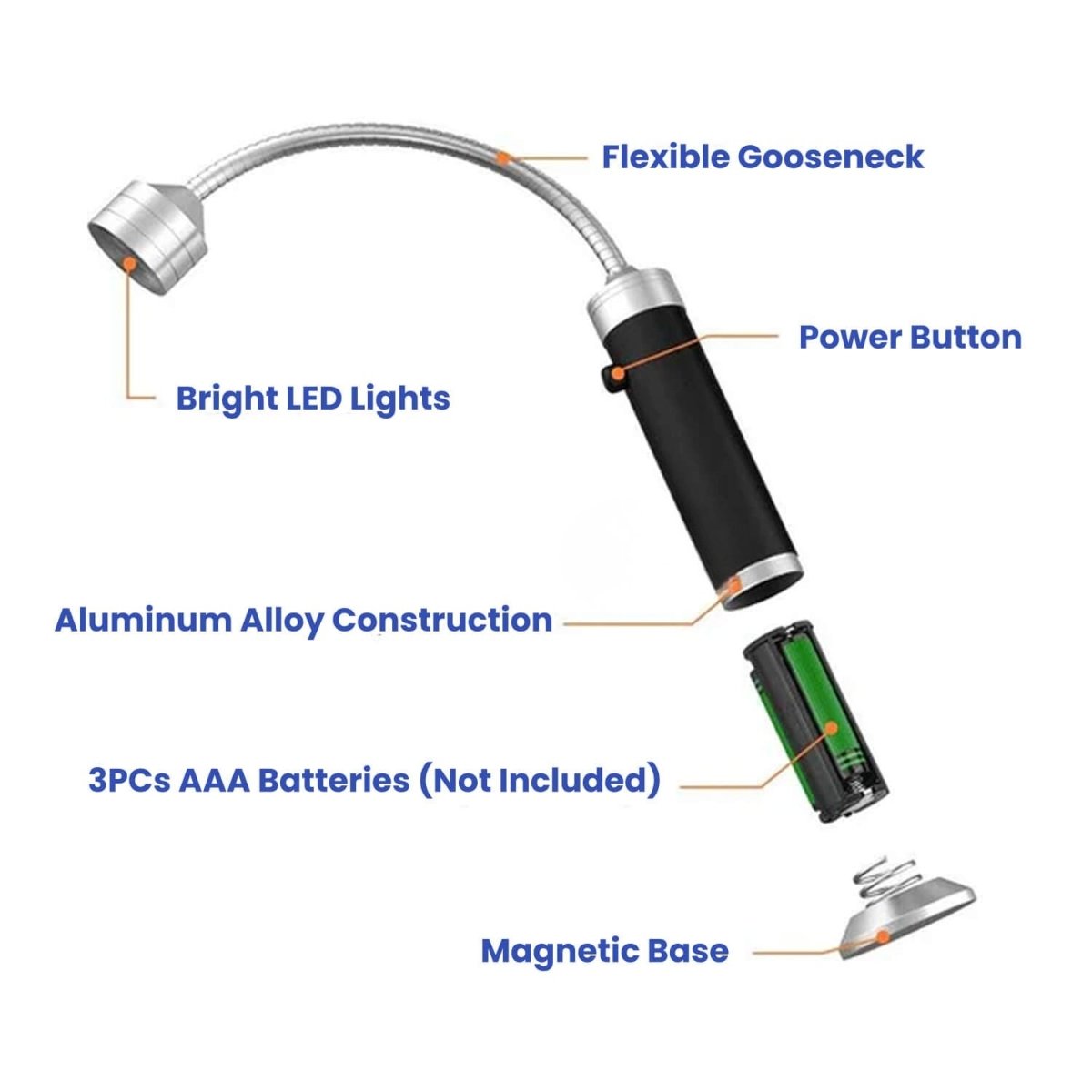BRIGHTCHEF – Magnetische LED-Grilllampe mit fokussiertem Strahl und stabilem Sockel 6