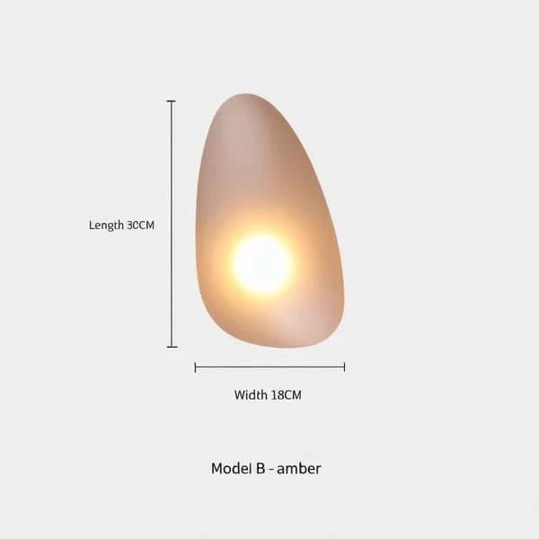 JANA Pebble Glass Wall Sconce With Warm Diffused Light For Modern Ambiance