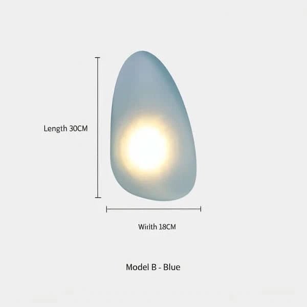 JANA Pebble Glass Wall Sconce With Warm Diffused Light For Modern Ambiance