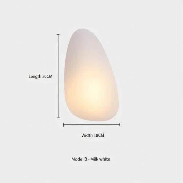 JANA Pebble Glass Wall Sconce With Warm Diffused Light For Modern Ambiance