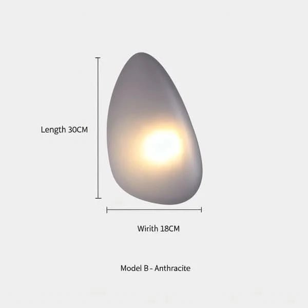 JANA Pebble Glass Wall Sconce With Warm Diffused Light For Modern Ambiance