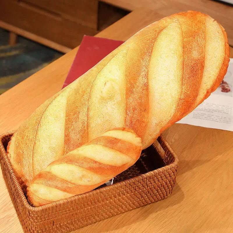 LOAFLINA – Baguette Design Plush Pillow for Comfort & Style