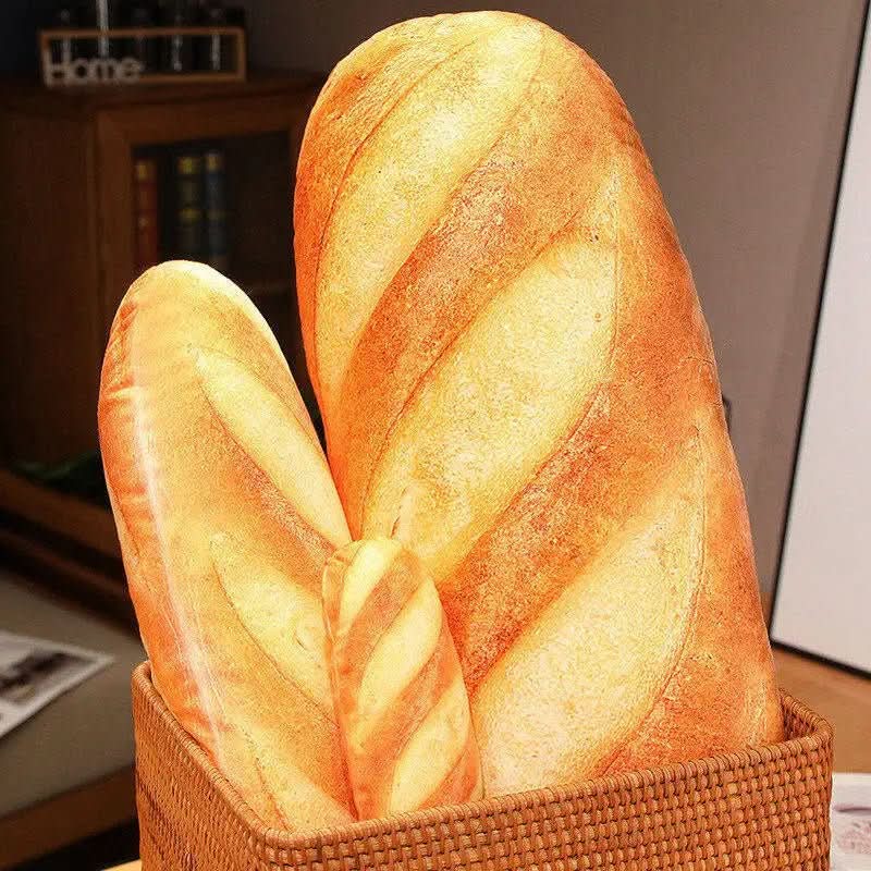 LOAFLINA – Baguette Design Plush Pillow for Comfort & Style