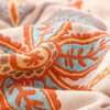 Boho-Chic – Cotton Throw Blanket with Floral Boho Pattern