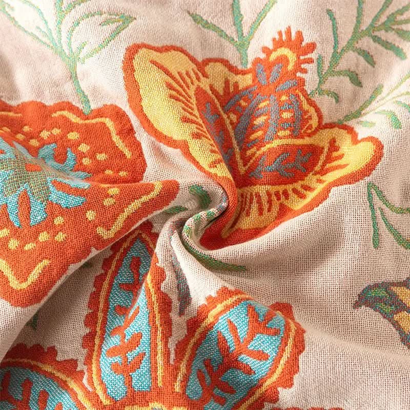 BohoWeave – Cotton Reversible Blanket With Jacquard And Boho Pattern