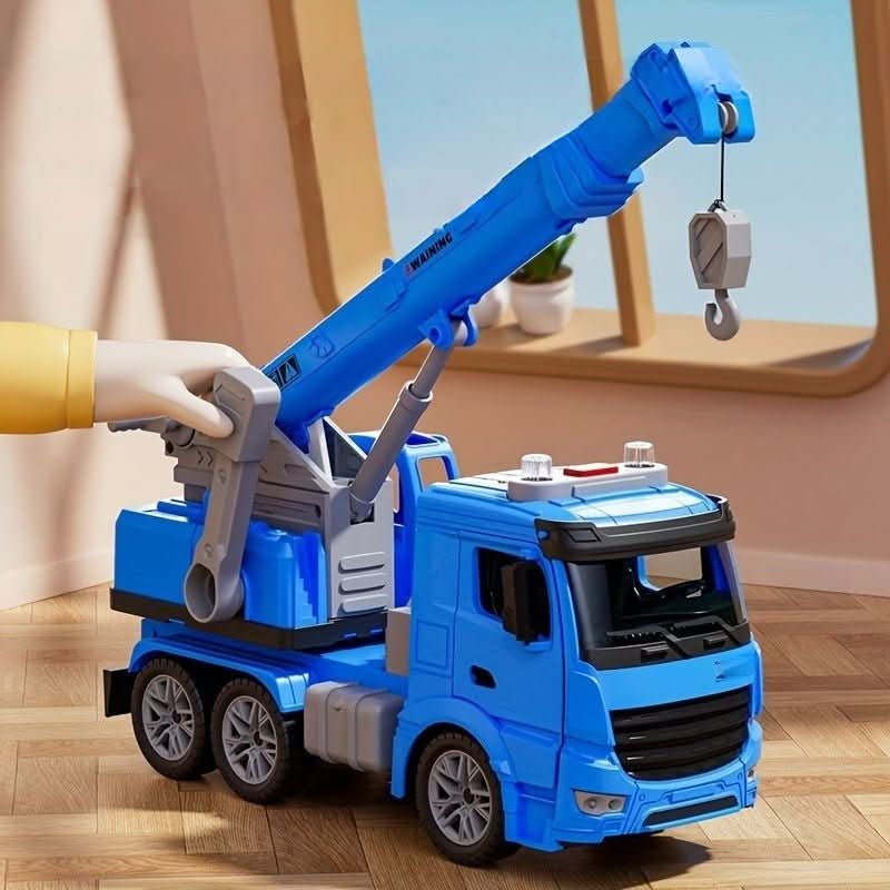 BauSpiel – Crane Truck Toy with Light and Sound
