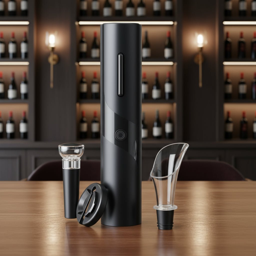 CELLARTECH – Wiederaufladbarer elektrischer 4-in-1-Weinöffner mit intelligenter Steuerung 0