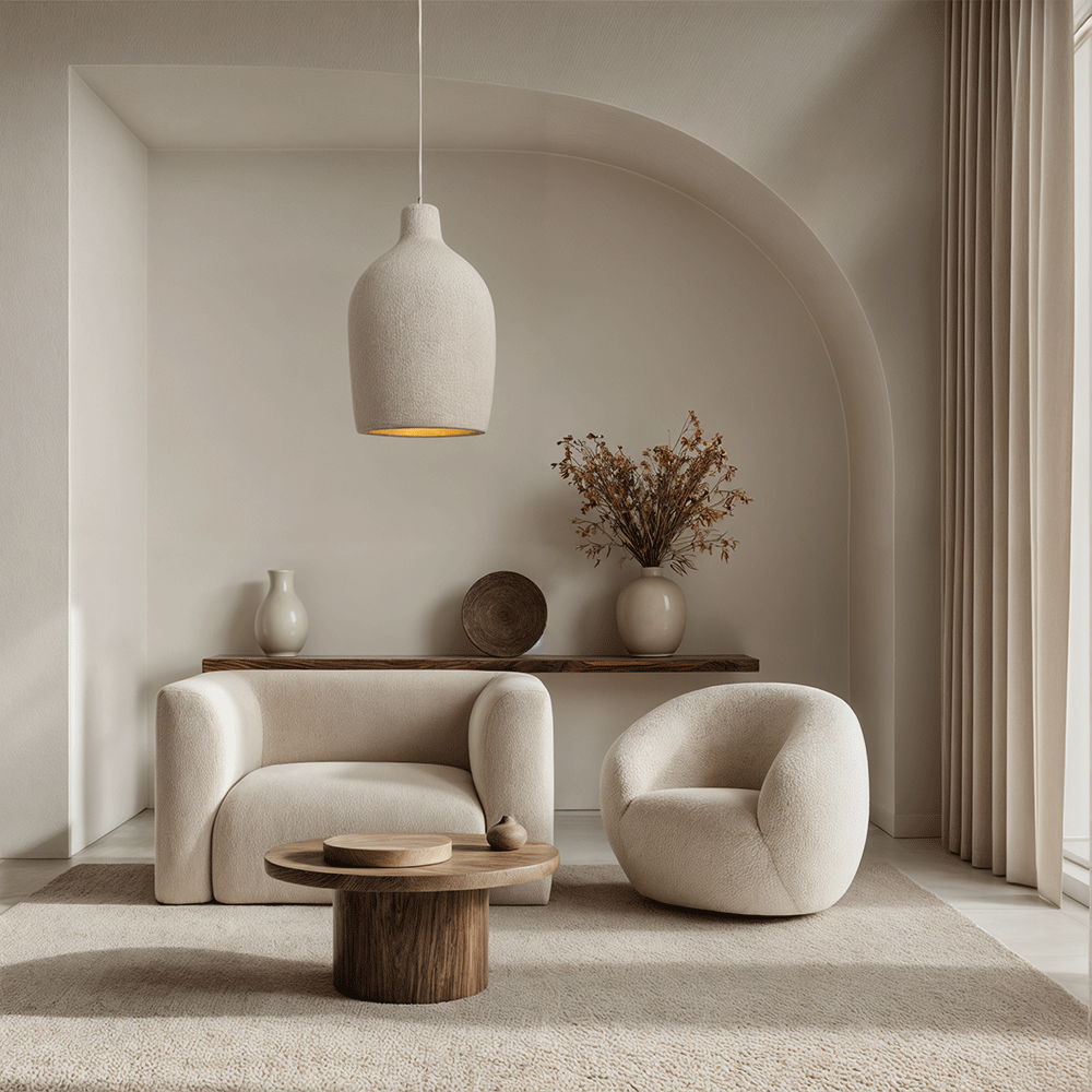 Aurelia Japandi Pendant Light Made of high-quality polystyrene resin Minimalist Luxury