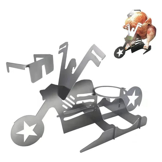 Chicken Master - Stainless Steel Chicken Roaster for Juicy Grilled Food with Beer Can Holder