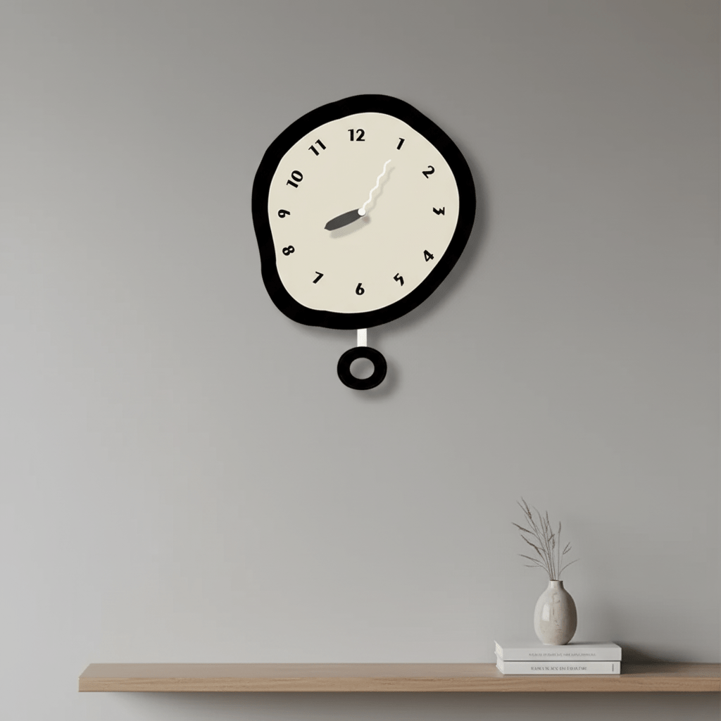 CHRONOART – Abstrakte Wanduhr mit moderner Acryl-Oberfläche und geräuschlosem Uhrwerk 1