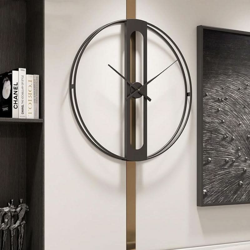 CHRONOLUX – 50 cm große Wanduhr aus gold- und schwarzem Metall für modernes Dekor 2
