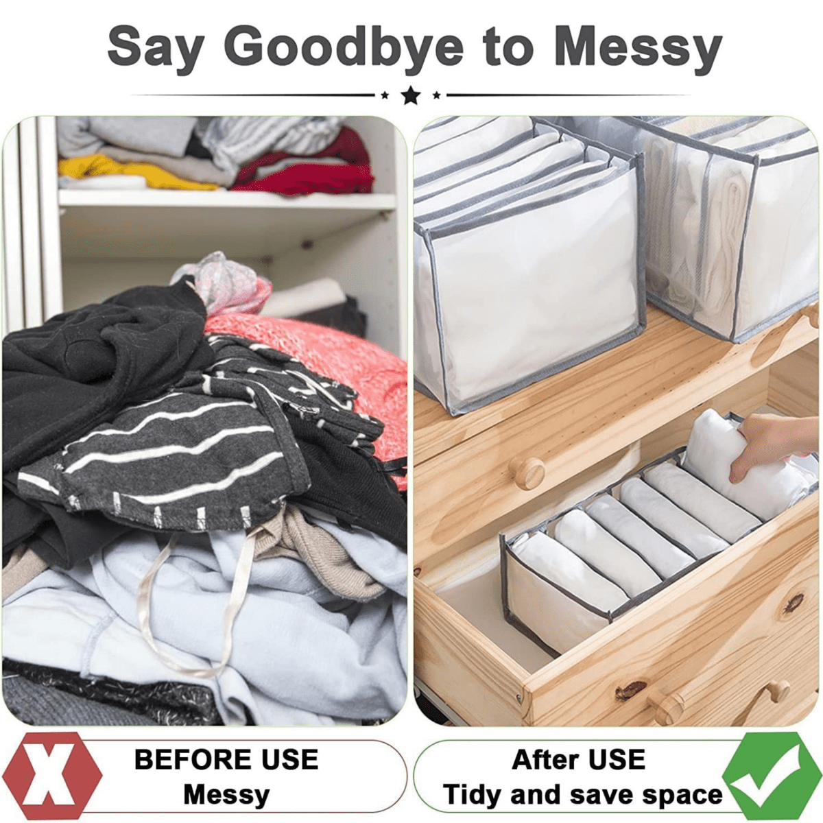 FOLDINA – Closet Organizer Set For Elegant And Tidy Storage