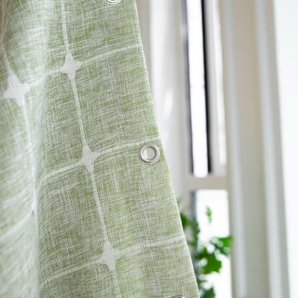 Cotton Harbor Shower Curtain - Soft Cotton Fabric With Fringes and Waterproof Function