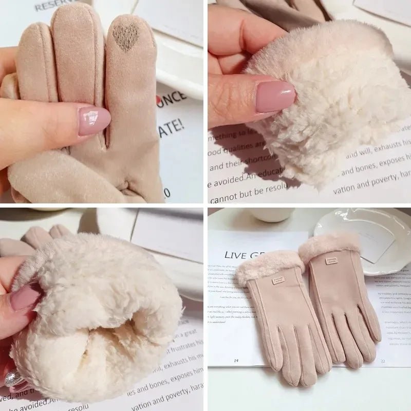 COZELLE – Dicke Wildleder-Touchscreen-Handschuhe für kalte Tage 4