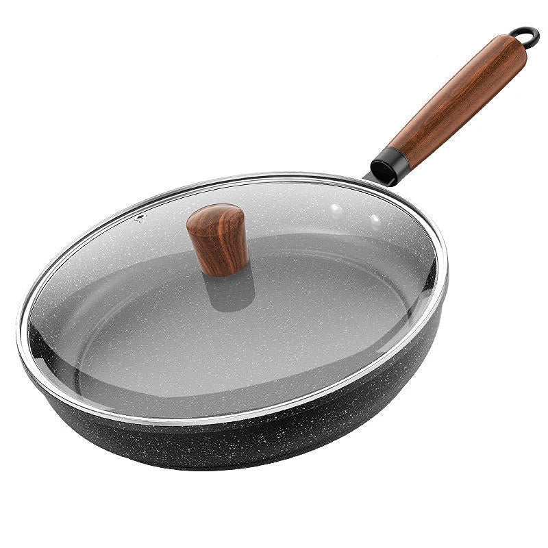CUISTONE – 30 cm Maifan-Stein-Antihaftpfanne mit Deckel für Gas- & Induktionsherde 0