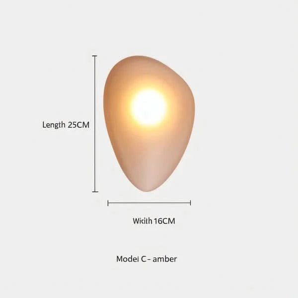 JANA Pebble Glass Wall Sconce With Warm Diffused Light For Modern Ambiance