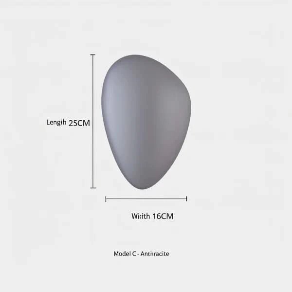 JANA Pebble Glass Wall Sconce With Warm Diffused Light For Modern Ambiance