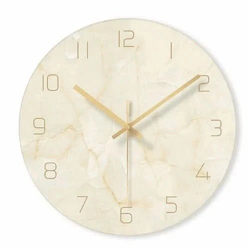 Olive - Elegant Wall Clock with Marble Inspiration