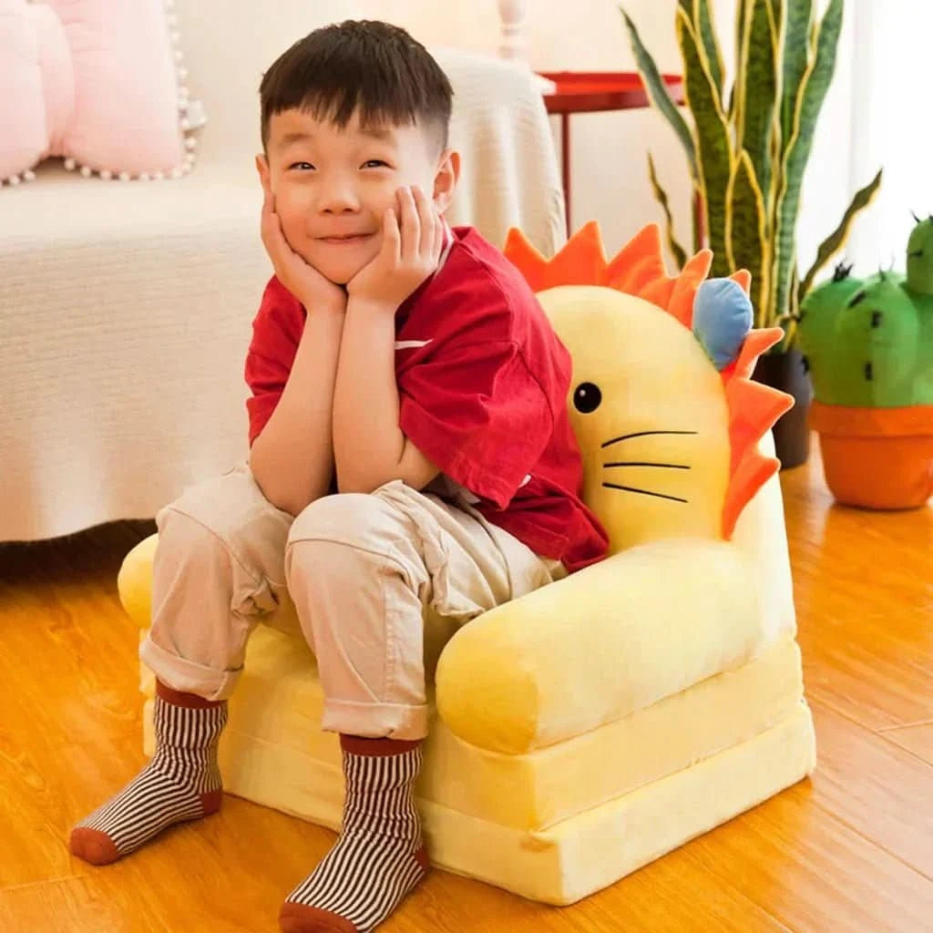 Velvetnest Children's Bench - Foldable Children's Bench with Soft Velvet and Foam
