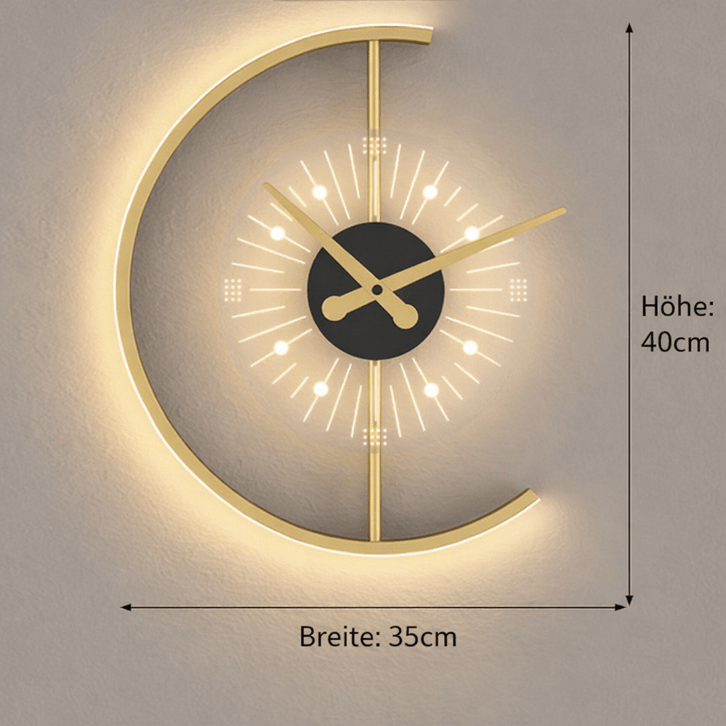 Zentime Modern LED Wall Clock with Nordic Elegance and Minimalist Design