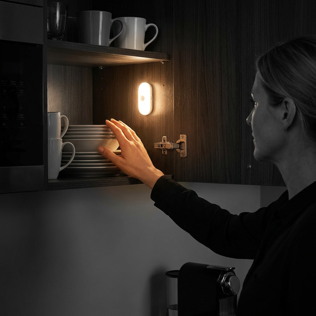 Smartes LED Nachtlicht mit Bewegungsmelder – Mini, kabellos & stromsparend