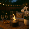 GemütlicheFlamme Table Fireplace – Modern Bioethanol Table Fireplace with Real Flames & Scandinavian Design