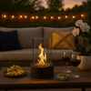 GemütlicheFlamme Table Fireplace – Modern Bioethanol Table Fireplace with Real Flames & Scandinavian Design