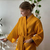 CottonLuxury – Waffle Bathrobe With V-Neck Made Of 100% Cotton