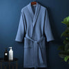 CottonLuxury – Waffle Bathrobe With V-Neck Made Of 100% Cotton
