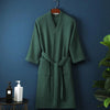 CottonLuxury – Waffle Bathrobe With V-Neck Made Of 100% Cotton